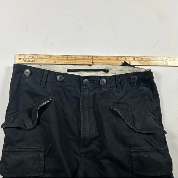 Maharishi Mens Medium (32x29) Black Cargo Buckle Strap Military Tactical Pants
